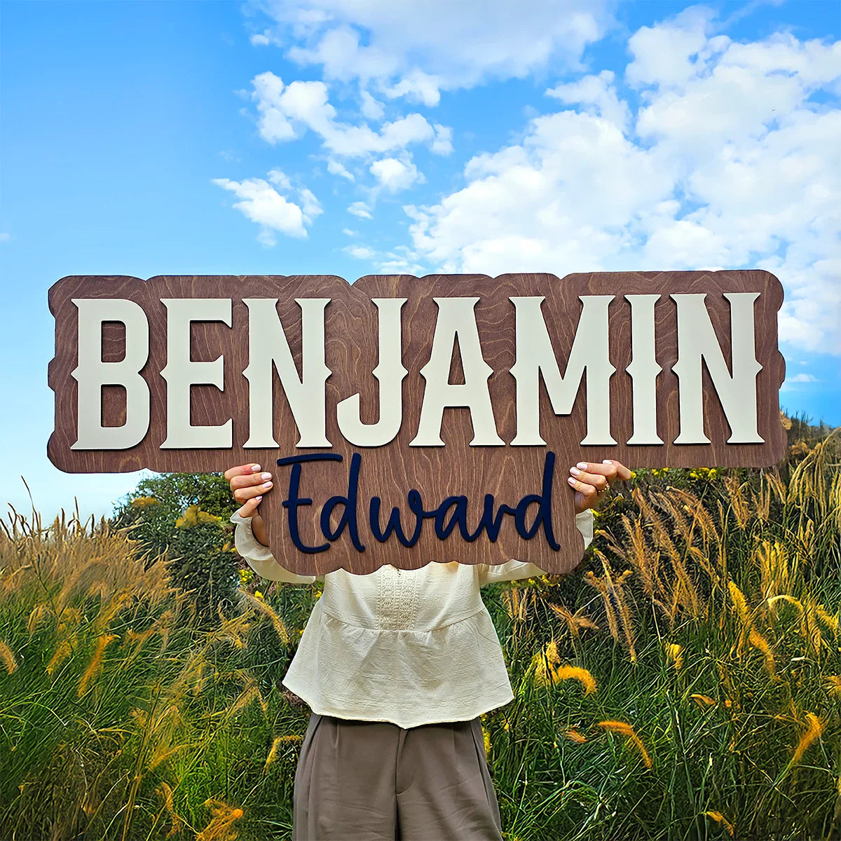 Layered Name Signs - Nursery Signs